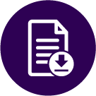 Purple doc download icon